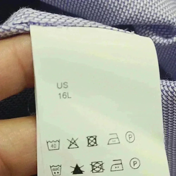 Hugo Boss Button down Long sleeve Dress Shirt Men's Size 16 Patterned 8959 - Picture 7 of 9